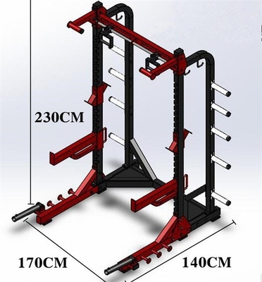 1370*1680*2320mm Freeman Fitness Gym Εξοπλισμός Squat Rack για το σπίτι/εμπορική κατασκευή
