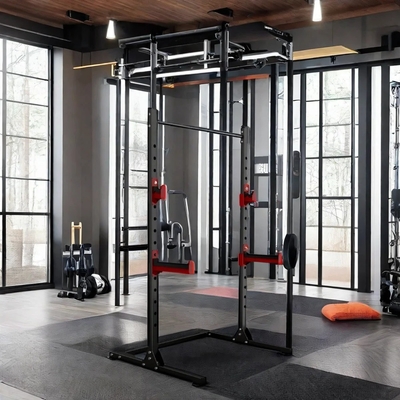 Στυλ Κλουβί Squat Rack Οικιακό γυμναστήριο εκπαιδευτής με βάρος πάγκο Barbell και 1100 * 1300 * 2100