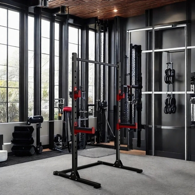 Στυλ Κλουβί Squat Rack Οικιακό γυμναστήριο εκπαιδευτής με βάρος πάγκο Barbell και 1100 * 1300 * 2100