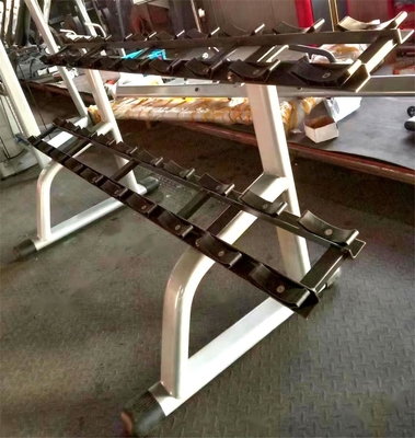 Τρίτο επίπεδο εμπορικών νταμπέλ Rack Steel Body Building Αποθήκευση για γυμναστήριο εξοπλισμό γυμναστικής