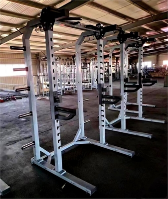 Μισό κλουβί παγκάκι πρές Smith Machine Πολυλειτουργικό ράφι γυμνασίου με λειτουργία ντάμπαλ