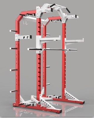 Μισό κλουβί παγκάκι πρές Smith Machine Πολυλειτουργικό ράφι γυμνασίου με λειτουργία ντάμπαλ