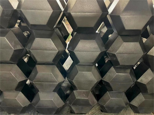 Προσαρμοσμένο λογότυπο Hex Gum Coated Dumbbells για εξοπλισμό γυμναστικής στο σπίτι 2.5kg-50kg