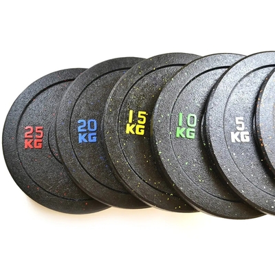 Προσαρμοσμένο λογότυπο διαθέσιμοD χρώμα Dot Rubber Barbell Πλάκα για προπόνηση βάρος προφυλακτήρα