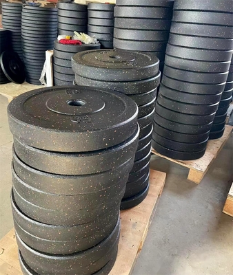 Προσαρμοσμένο λογότυπο διαθέσιμοD χρώμα Dot Rubber Barbell Πλάκα για προπόνηση βάρος προφυλακτήρα
