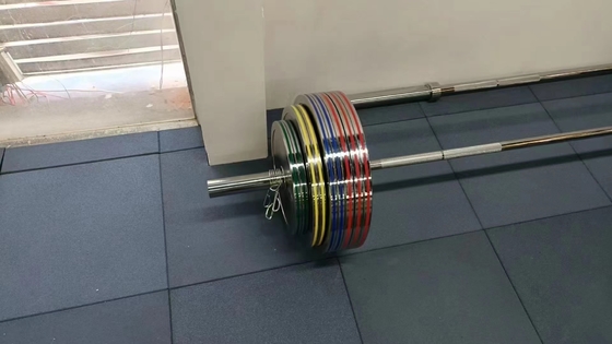 Δυναμική προπόνηση Barbell με βάρος πλάκες σύνολο και Silver Chrome Plate Barbell σύνολο