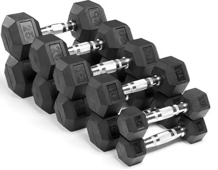 2.5 κιλά Μαύρο Ρουχάνι Hex Dumbbell Set Το απόλυτο εργαλείο για τους γενικούς λάτρεις της φυσικής κατάστασης