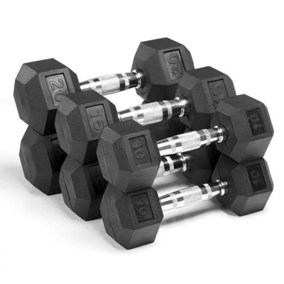 Χάλυβα και καουτσούκ Πολυλειτουργικό Hex Dumbbell για επιλογές προσαρμογής εξοπλισμού γυμναστηρίου