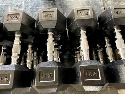 Χάλυβα και καουτσούκ Πολυλειτουργικό Hex Dumbbell για επιλογές προσαρμογής εξοπλισμού γυμναστηρίου