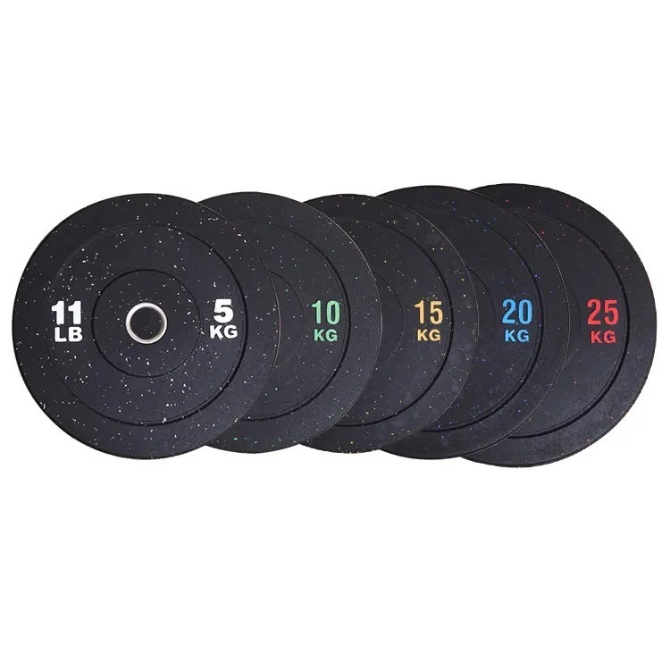 Προσαρμοσμένο λογότυπο διαθέσιμοD χρώμα Dot Rubber Barbell Πλάκα για προπόνηση βάρος προφυλακτήρα